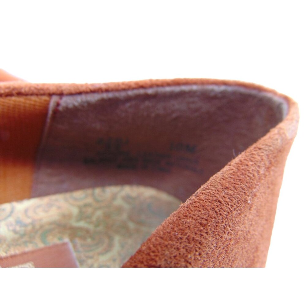 Vintage Women's 90s Leather Collection Brown Suede Pumps Size 10 Shoes Preppy - Picture 13 of 14